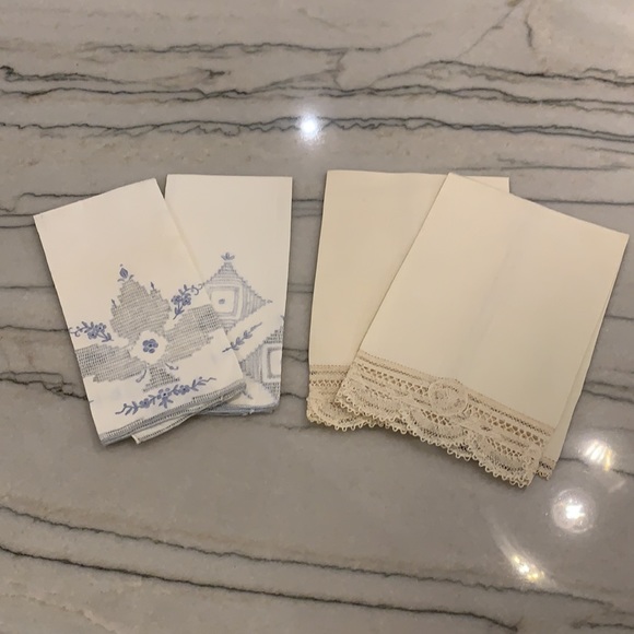 Vintage Accessories Vintage Hankies Or Hand Towels Cross Stitch